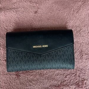 Michael Kors Black and Gold Women's Wallet